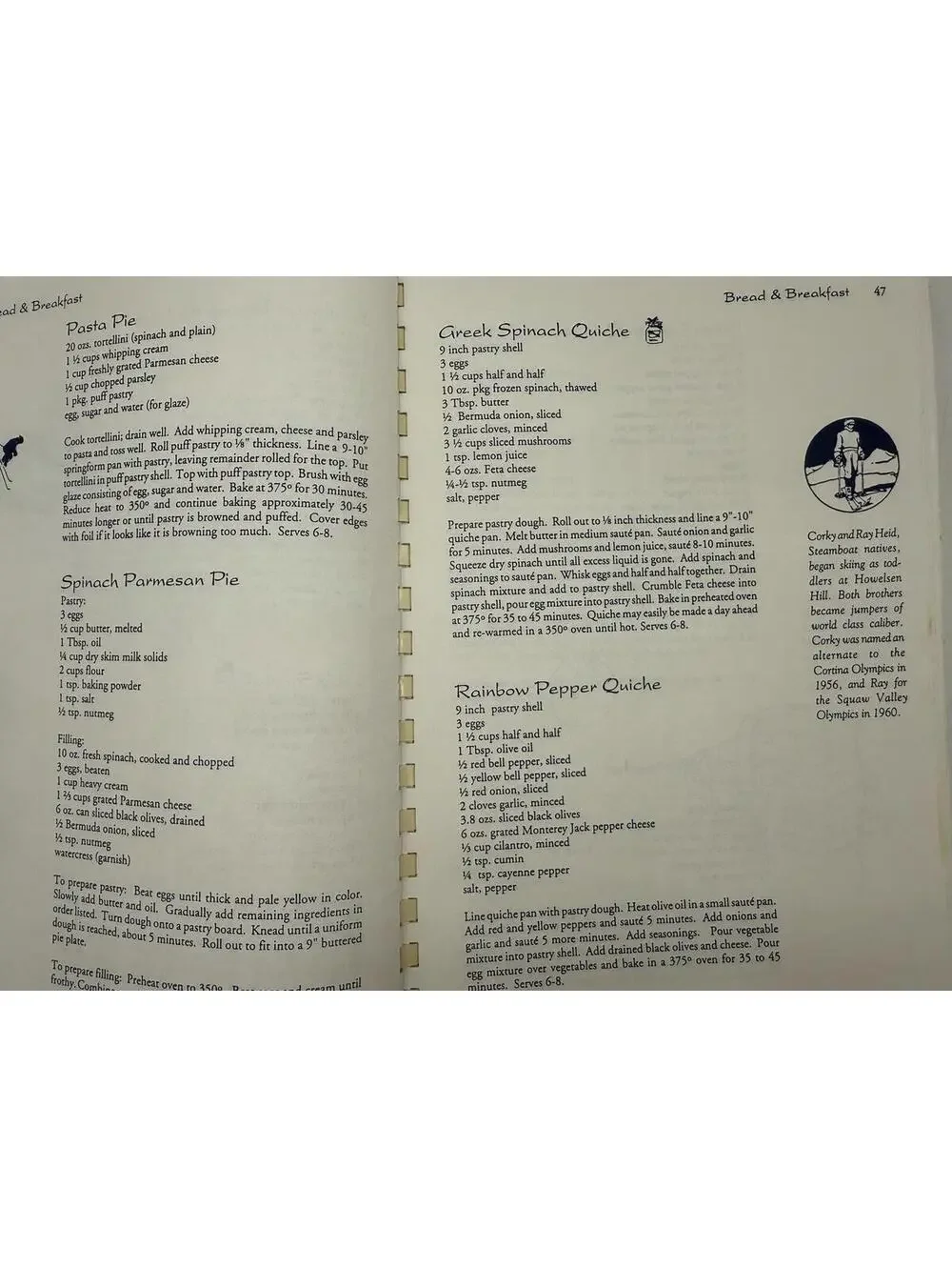 Vintage Steamboat Cookbook: Colorado Local Recipes, 1991 Spiral-Bound